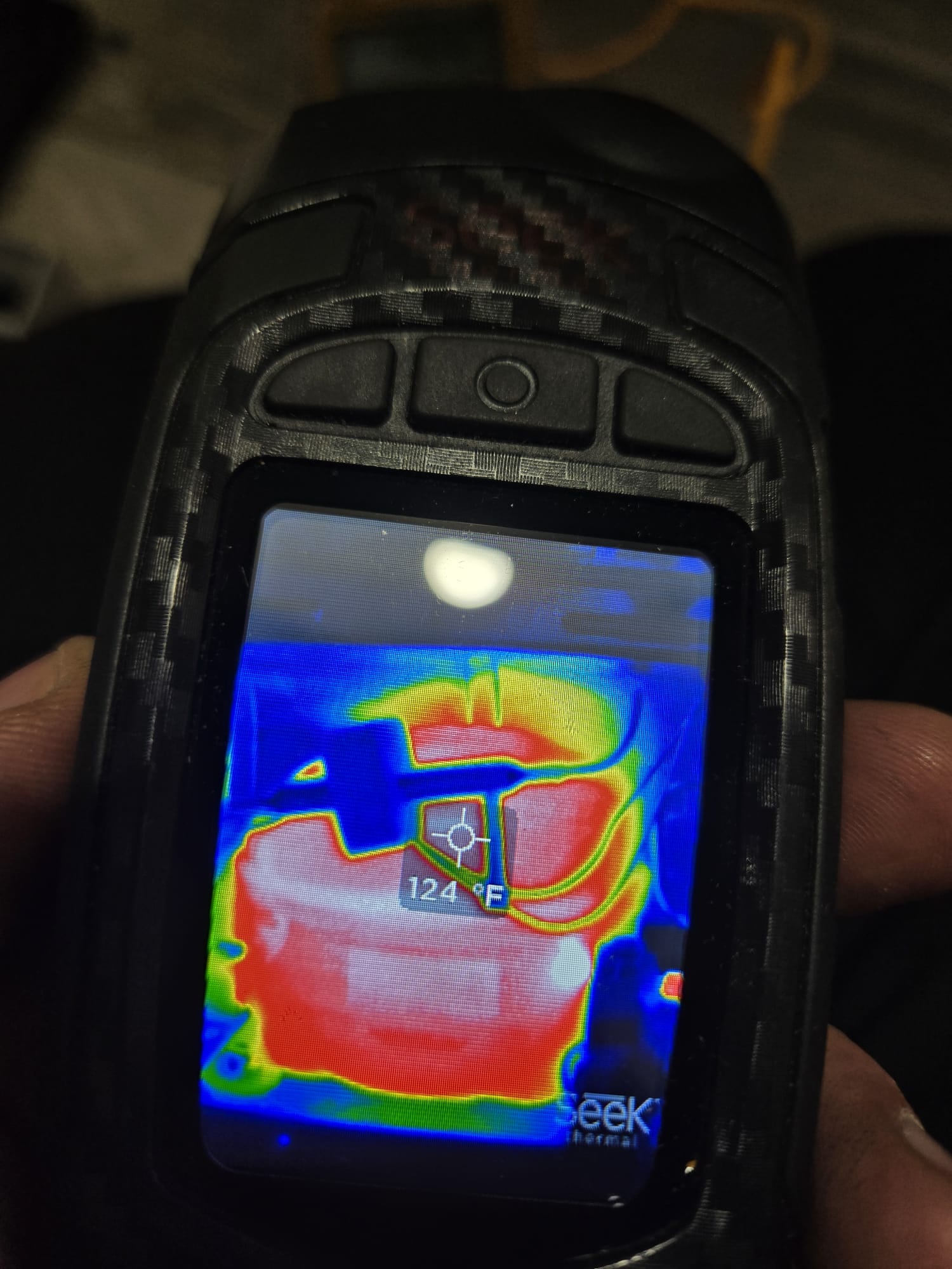 Thermal imaging camera used for a commercial refrigeration diagnostic